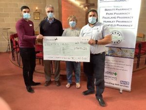St Peter's receiving donation from Medicine Clinic Ltd